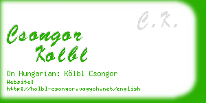 csongor kolbl business card